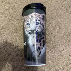 NWOT Toledo Zoo and Aquarium Travel Mug w Snow Leopard
